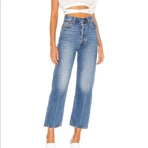 NWT size 24 Levi’s Premium Ribcage straight ankle jeans